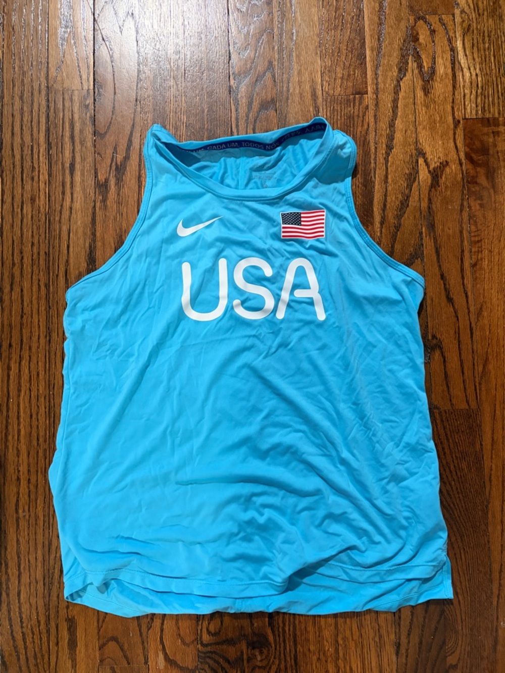 Nike Dri-FIT Athletic Tank Top - Turquoise & Navy